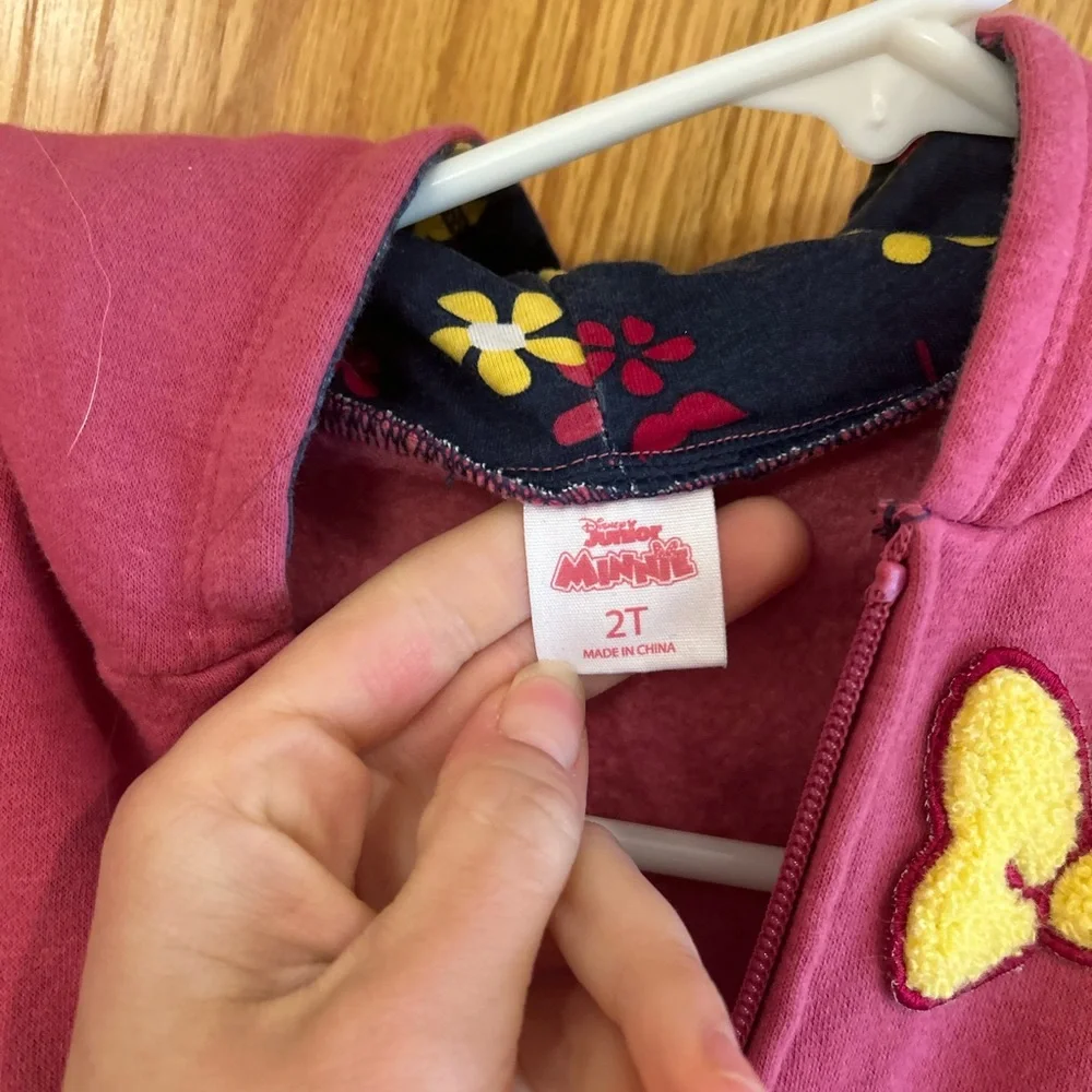 2T Disney Minnie Mouse Zipper Hoodie‎